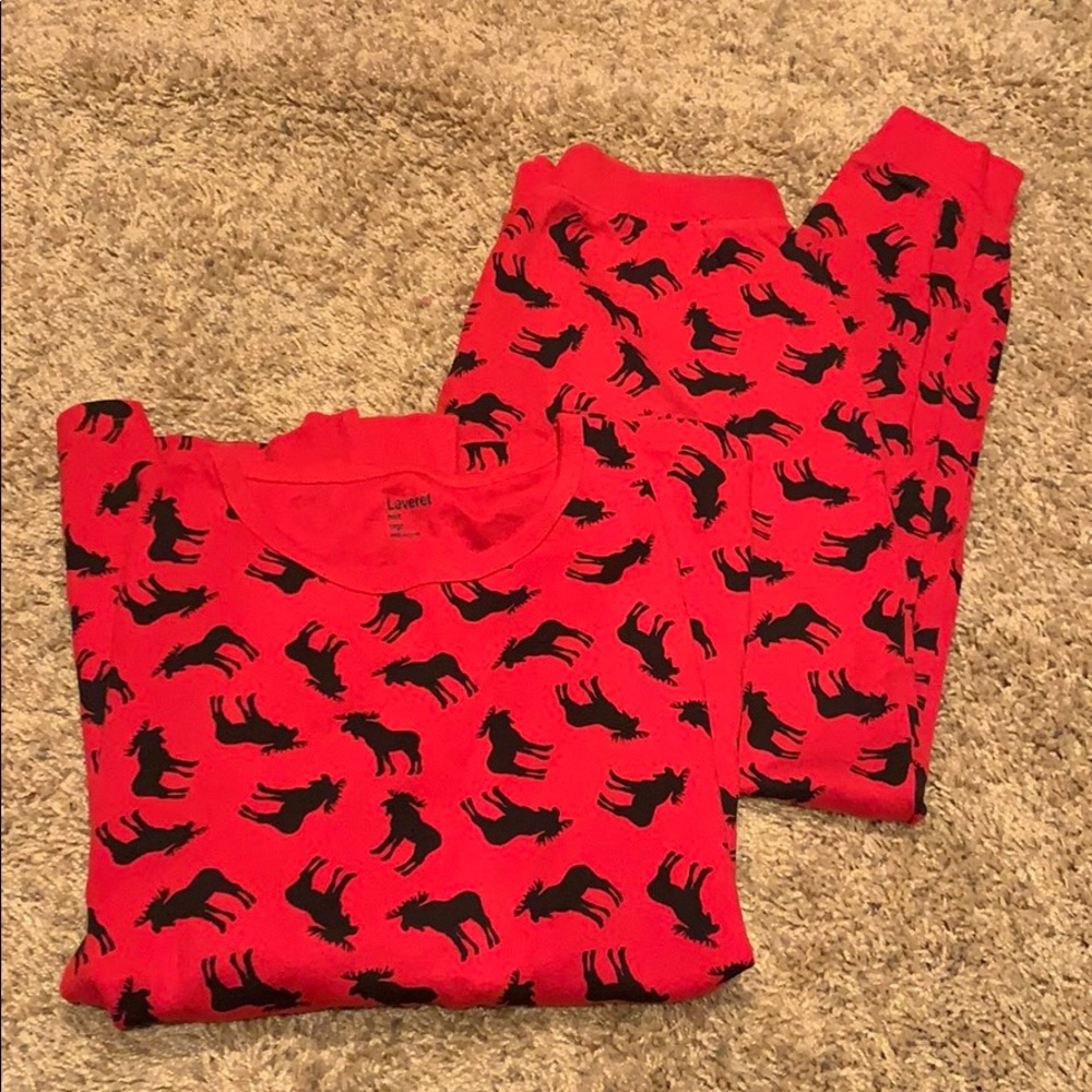 2pc moose pajama set